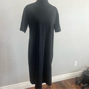 Pendleton Basic Black T Shirt Midi Dress